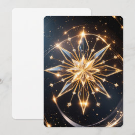 Golden Starburst Holiday Greeting Card Feestdagenkaart