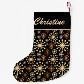 Golden Starburst Kleine Kerstsok (Achterkant)