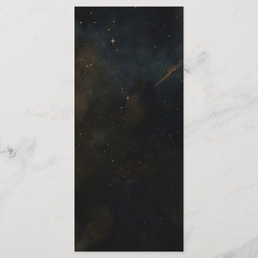 Golden Stardust Eclipse Hemelse Huwelijk Menu (Achterkant)