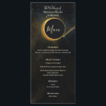 Golden Stardust Eclipse Hemelse Huwelijk Menu<br><div class="desc">Golden Stardust Eclipse Hemelse bruiloft menu. Overeenkomende items in dit ontwerp zijn beschikbaar.</div>