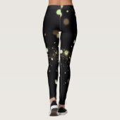 Golden Stardust in het zwart Leggings (Achterkant)
