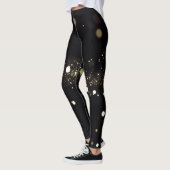 Golden Stardust in het zwart Leggings (Links)