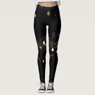 Golden Stardust in het zwart Leggings