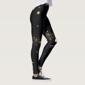 Golden Stardust in het zwart Leggings (Rechts)
