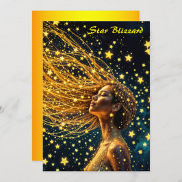 Golden stardust mode beauty girl glow sky kaart