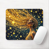 Golden stardust mode beauty girl glow sky muismat (Met muis)