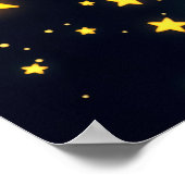 Golden stardust mode beauty girl glow sky poster (Hoek)