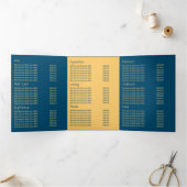 Golden Starfish, Beauty Salon Tri-Fold Flyer Drieluik Uitnodiging (Binnen)