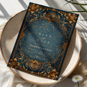 Golden Starry Night Wedding Save The Date