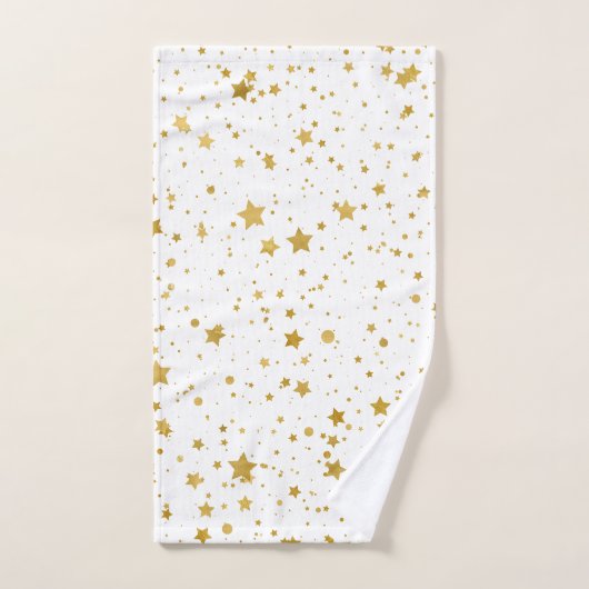 Golden Stars2 — Pure White- Handdoek (Handdoek)
