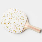 Golden Stars2 — Pure White- Tafeltennisbatje (Zijkant)