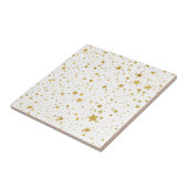Golden Stars2 — Pure White- Tegeltje (Zijkant)