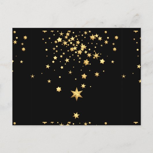 Golden Stars Aankondigingskaart (Voorkant)