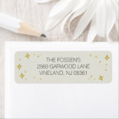 Golden Stars adreslabel Etiket (Insitu)