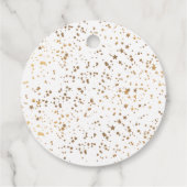 Golden Stars Baby shower Bedankjes Labels (Achterkant)