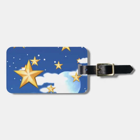 Golden Stars - Bagagelabel (Voorkant horizontaal)