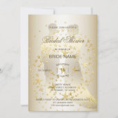 Golden Stars Bride And Groom Bridal Shower Party Kaart (Voorkant)