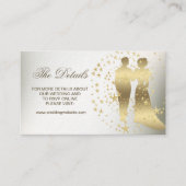 Golden Stars Bride en Groom  Informatiekaartje (Voorkant)