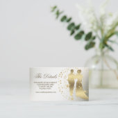 Golden Stars Bride en Groom Informatiekaartje (Staand voorkant)