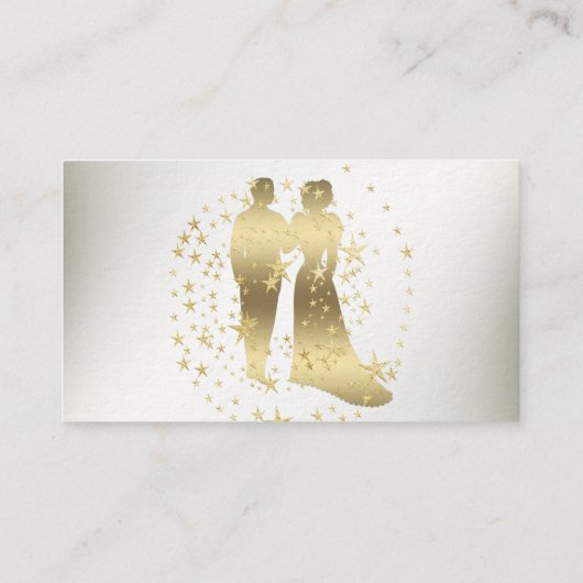 Golden Stars Bride en Groom  Informatiekaartje (Achterkant)