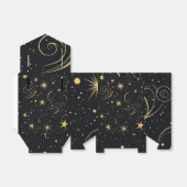 Golden Stars Cadeaudoos met lint en deksel Bedankdoosjes (Uitgevouwen)