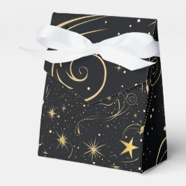 Golden Stars Cadeaudoos met lint en deksel Bedankdoosjes