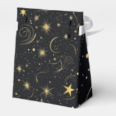 Golden Stars Cadeaudoos met lint en deksel Bedankdoosjes (Achterkant)