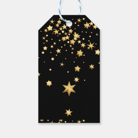 Golden Stars Cadeaulabel (Voorkant)
