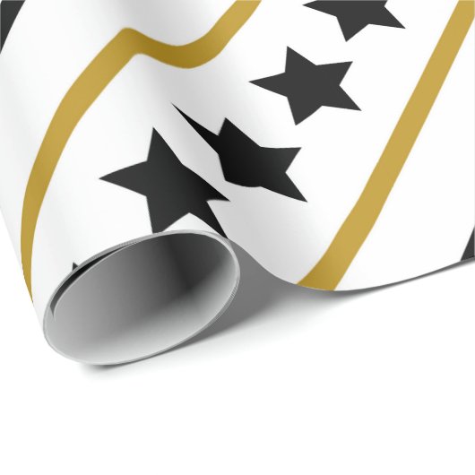 Golden Stars Cadeaupapier (Rol Hoek)