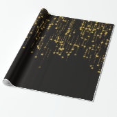 Golden Stars Cadeaupapier (Uitgerold)