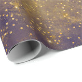 Golden Stars Confetti Celestial Galaxy Firmament Cadeaupapier (Rol Hoek)