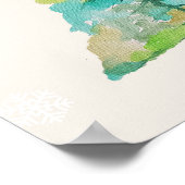 Golden Stars en kleurrijke Waterverf Tree Poster (Hoek)