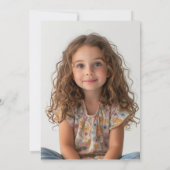 Golden Stars en Roze Kids Verjaardagsfeestje Kaart (Achterkant)