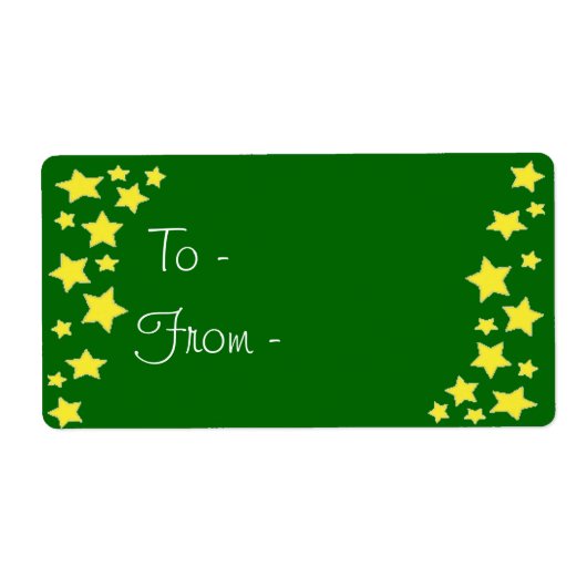 Golden Stars Gift Labels (Voorkant)