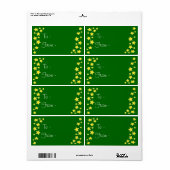 Golden Stars Gift Labels (Full Sheet)