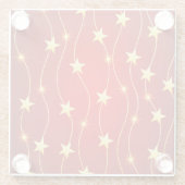 Golden Stars Glazen Onderzetter (Achterkant)