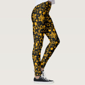 Golden Stars Glitter Pattern Design Leggings