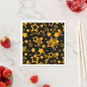 Golden Stars Glitter Pattern Design Servet (Insitu)