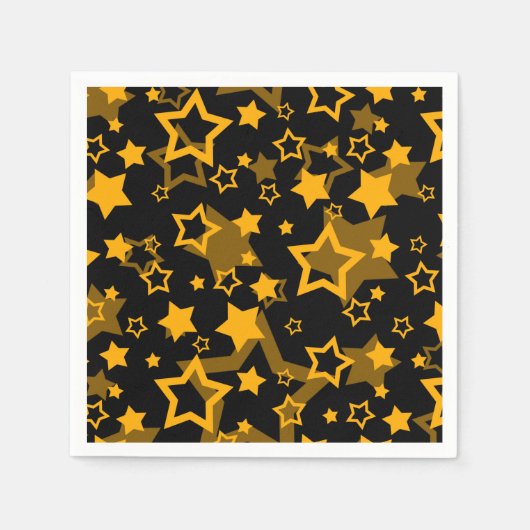 Golden Stars Glitter Pattern Design Servet (Voorkant)