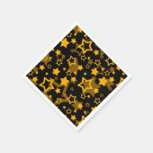 Golden Stars Glitter Pattern Design Servet (Hoek)