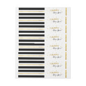 Golden Stars - Happy New Year Wraparound Labels Adreslabel Wikkel (Vel)