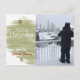 Golden Stars Holiday-fotokaart Feestdagenkaart