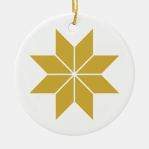 Golden Stars Keramisch Ornament