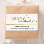 Golden Stars - Merry and Bright Shipping Labels (Insitu)