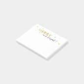 Golden Stars - Merry en Bright Post-it® Notes (Schuin)
