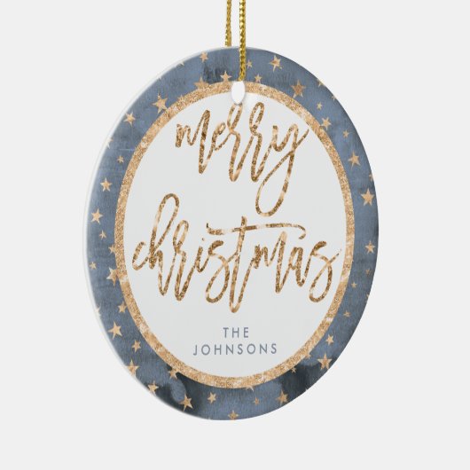 Golden Stars Merry Ornament keramische keramische  (Rechts)