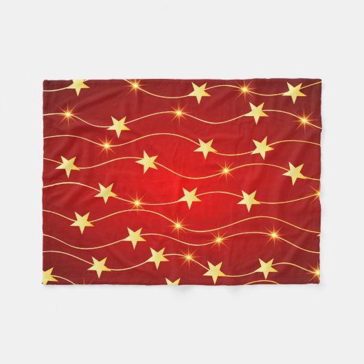 Golden Stars naadloos patroon Fleece Deken (Voorkant (Horizontaal))