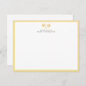 Golden Stars Nursery Note Card – Personalized Notitiekaartje (Voorkant / Achterkant)