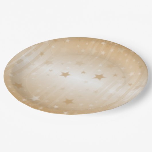 Golden Stars Papieren Bordje (Gekanteld)
