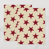 Golden Stars Pattern 10 Notitiekaartje (Voorkant / Achterkant)